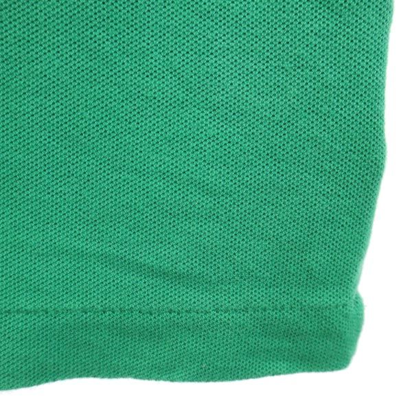 mikihouse ミキハウス 刺繍入り 半袖 ポロシャツ S 緑 鹿の子 メンズ