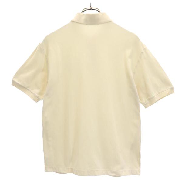 mikihouse ミキハウス ワンポイント刺繍 半袖 ポロシャツ L アイボリー 鹿の子 メンズ