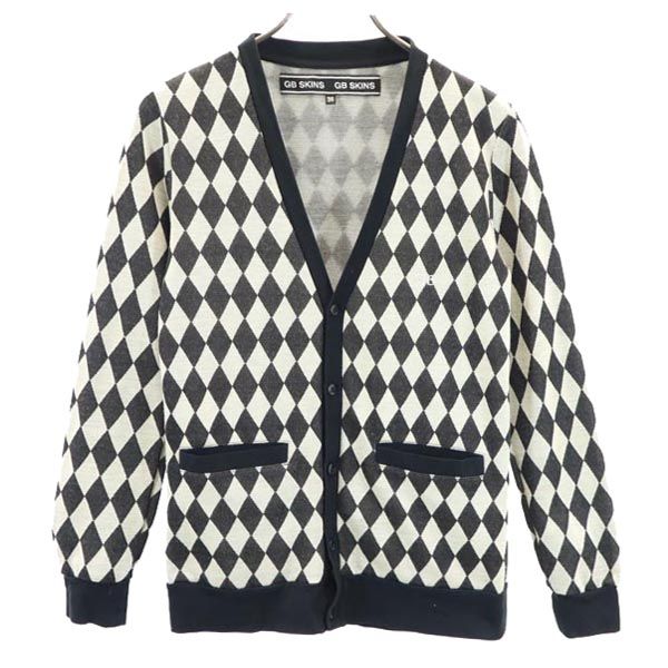 GB SKINS ジービースキンズ ダイヤ 長袖 ニット カーディガン 36 グレー系 メンズ