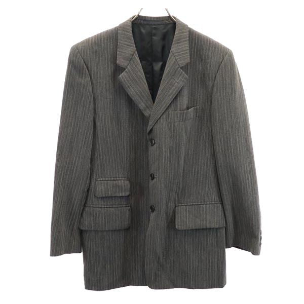 Paul Smith ポールスミス 日本製 ストライプ柄 長袖 テーラードジャケット M グレー系 メンズ