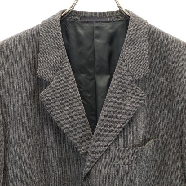 Paul Smith ポールスミス 日本製 ストライプ柄 長袖 テーラードジャケット M グレー系 メンズ