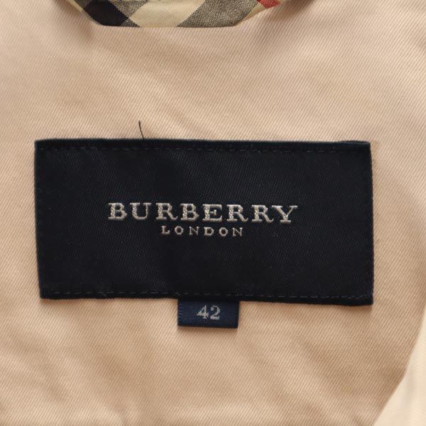 BURBERRY バーバリー 日本製 三陽商会 長袖 ステンカラー ジャケット 42 ベージュ レディース