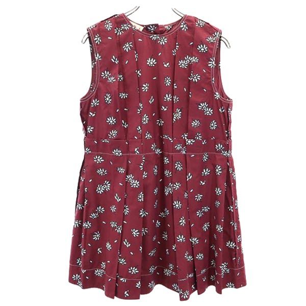 MARNI マルニ フランクナヴィン ノースリーブ ワンピース 42 ボルドー Frank Navin バックボタン レディース