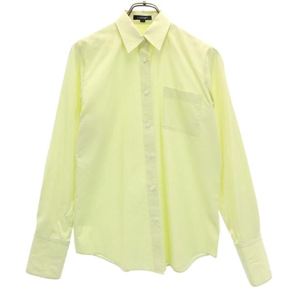 BURBERRY バーバリー 三陽商会 長袖 シャツ 40 黄緑 レディース