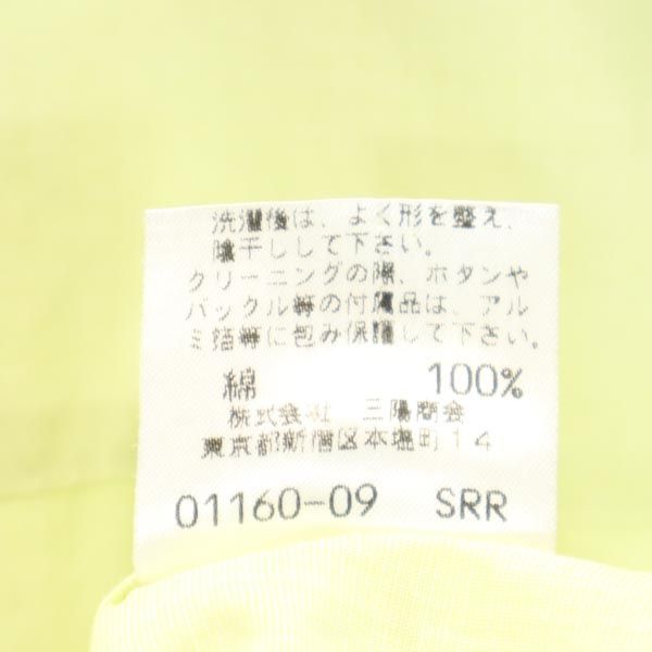 BURBERRY バーバリー 三陽商会 長袖 シャツ 40 黄緑 レディース
