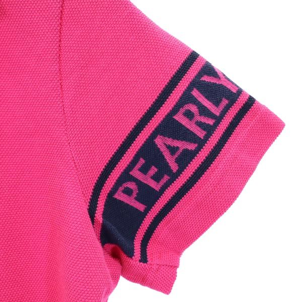 PEARLY GATES パーリーゲイツ ロゴプリント ゴルフ 半袖 ポロシャツ 0 ピンク レディース
