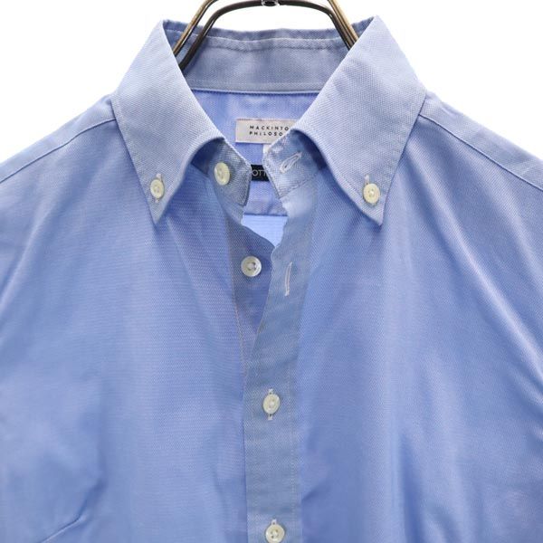 MACKINTOSH PHILOSOPHY マッキントッシュフィロソフィー 三陽商会 長袖 ボタンダウンシャツ 36 ブルー系 レディース