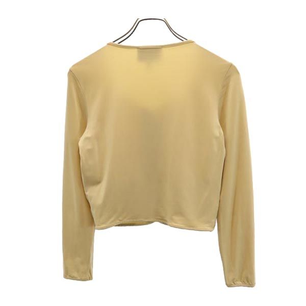 ARMANI JEANS アルマーニジーンズ 長袖 カーディガン USA6 ベージュ ポケット付き レディース