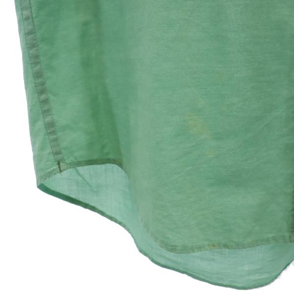 FACTOTUM ファクトタム 日本製 ウールブレンド 長袖 コットンシャツ 44 緑系 メンズ