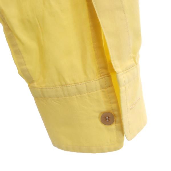 FACTOTUM ファクトタム 日本製 ウールブレンド 長袖 コットンシャツ 44 黄 メンズ