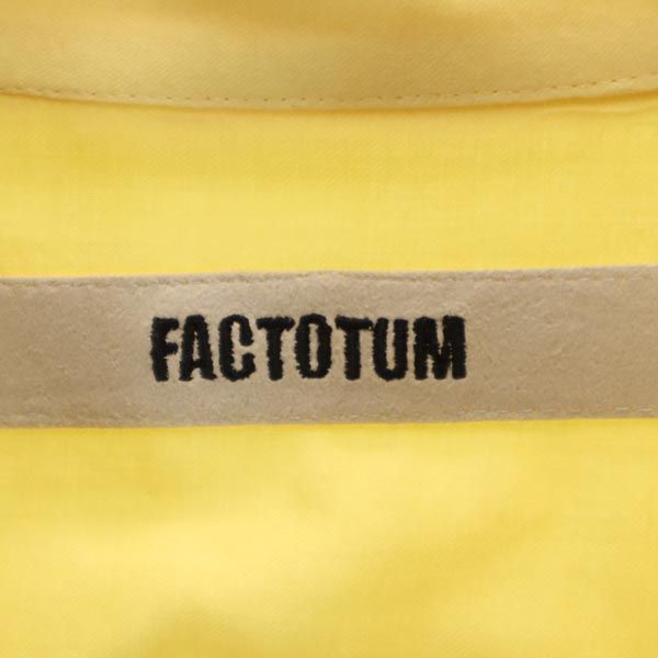 FACTOTUM ファクトタム 日本製 ウールブレンド 長袖 コットンシャツ 44 黄 メンズ