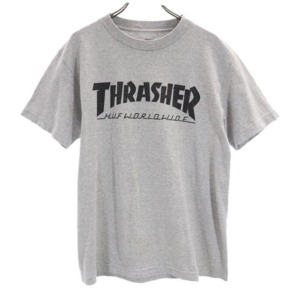 HUF ハフ スラッシャー 半袖 Tシャツ S グレー系 THRASHER メンズ