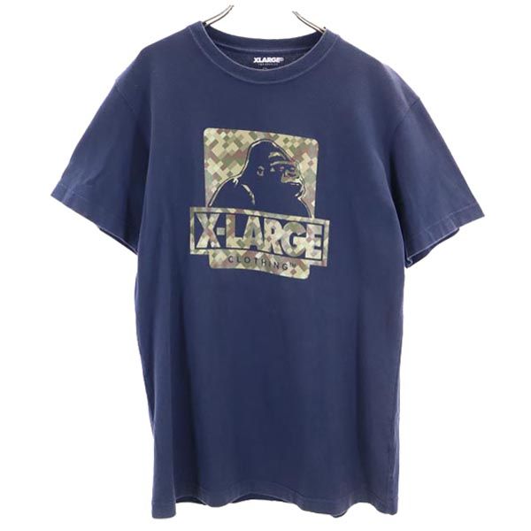 XLARGE エクストララージ ロゴプリント 半袖 Tシャツ M ネイビー系 メンズ