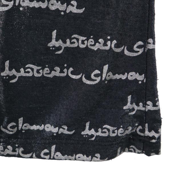 HYSTERIC GLAMOUR ヒステリックグラマー ロゴプリント総柄 半袖 Tシャツ グレー系 レディース