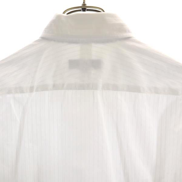 BURBERRY BLACK LABEL バーバリーブラックレーベル 三陽商会 ストライプ地 長袖 ボタンダウンシャツ 39 白 メンズ