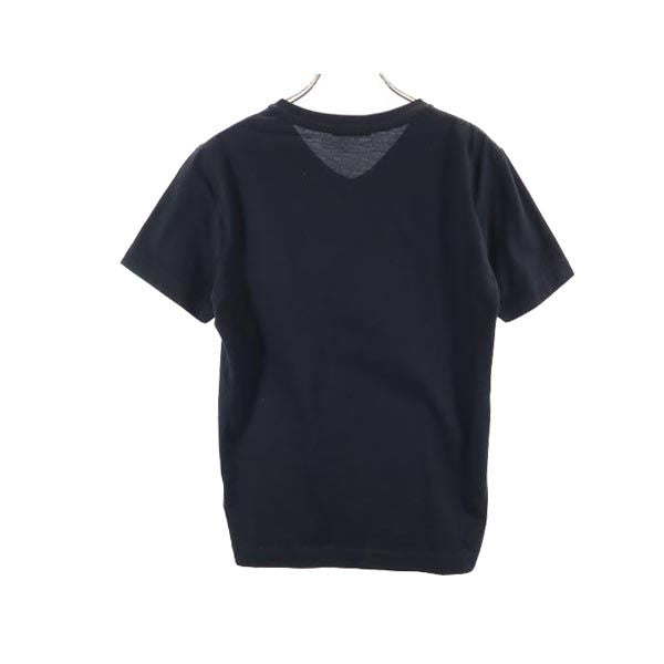 BLACK LABEL CRESTBRIDGE ブラックレーベルクレストブリッジ 日本製 三陽商会 ロゴプリント 半袖 Vネック Tシャツ S ブラック メンズ