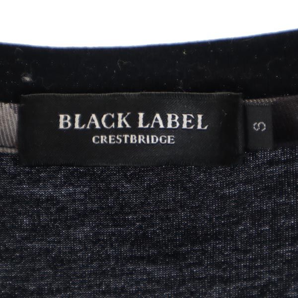 BLACK LABEL CRESTBRIDGE ブラックレーベルクレストブリッジ 日本製 三陽商会 ロゴプリント 半袖 Vネック Tシャツ S ブラック メンズ