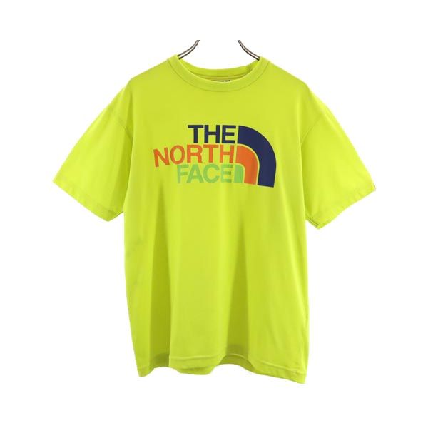 THE NORTH FACE ノースフェイス NT31352 アウトドア ロゴプリント 半袖 Tシャツ M 黄系 メンズ