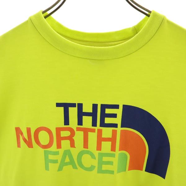 THE NORTH FACE ノースフェイス NT31352 アウトドア ロゴプリント 半袖 Tシャツ M 黄系 メンズ