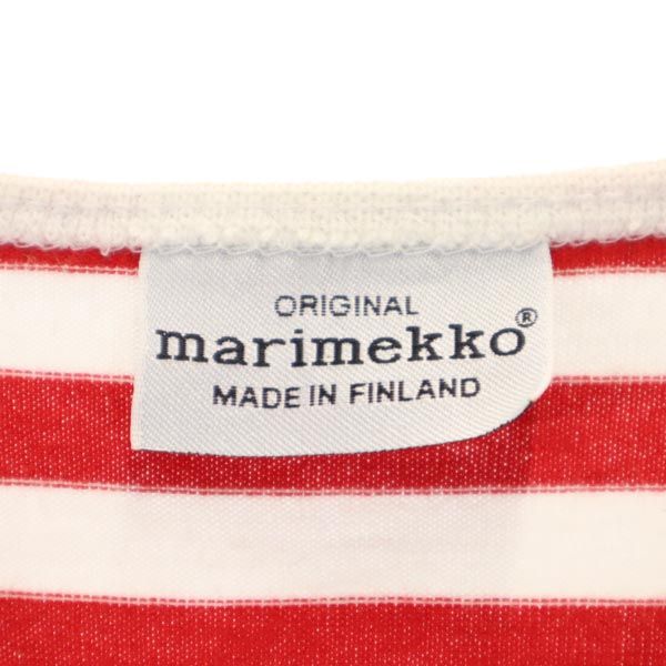 マリメッコ ボーダー 半袖 Tシャツ S レッド系 marimekko レディース