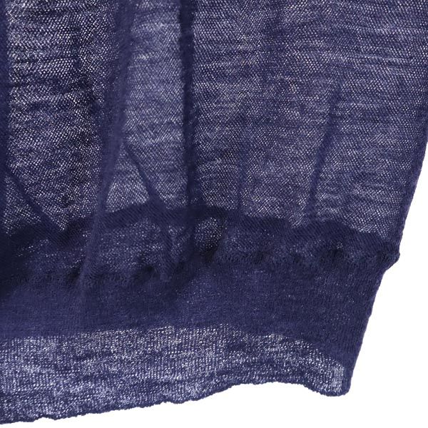 COMME des GARCONS コムデギャルソン 日本製 ウール 長袖 Vネック デザイン セーター SS ネイビー系 カットソー レディース