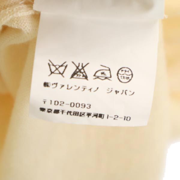 VALENTINO ヴァレンティノ 長袖 Vネック セーター 48 ベージュ ニット レディース