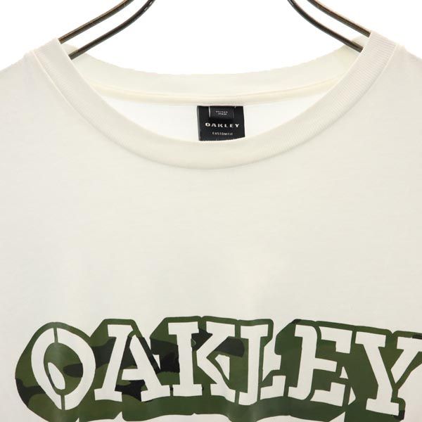 OAKLEY オークリー ロゴプリント 半袖 Tシャツ M 白 メンズ