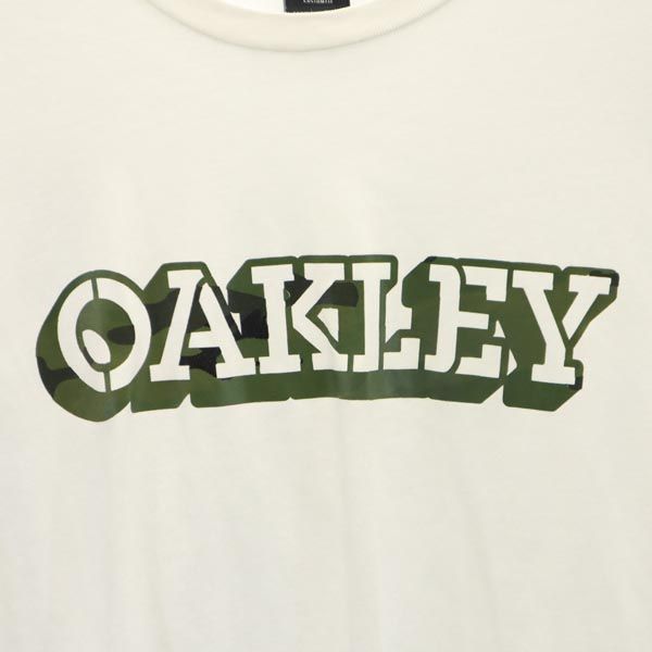 OAKLEY オークリー ロゴプリント 半袖 Tシャツ M 白 メンズ