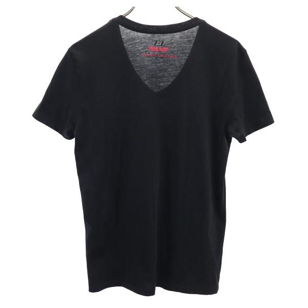 ARMANI EXCHANGE アルマーニエクスチェンジ ロゴプリント 半袖 Vネック Tシャツ XS 黒 メンズ