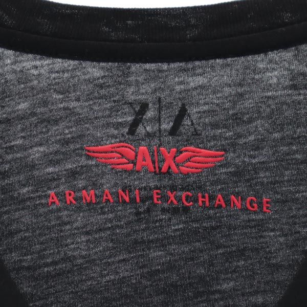 ARMANI EXCHANGE アルマーニエクスチェンジ ロゴプリント 半袖 Vネック Tシャツ XS 黒 メンズ