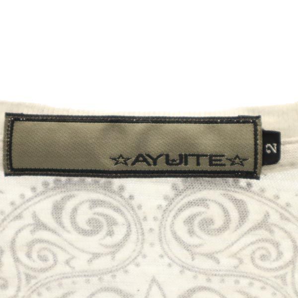 AYUITE アユイテ 日本製 半袖 Vネック Tシャツ 2 グレー系 メンズ