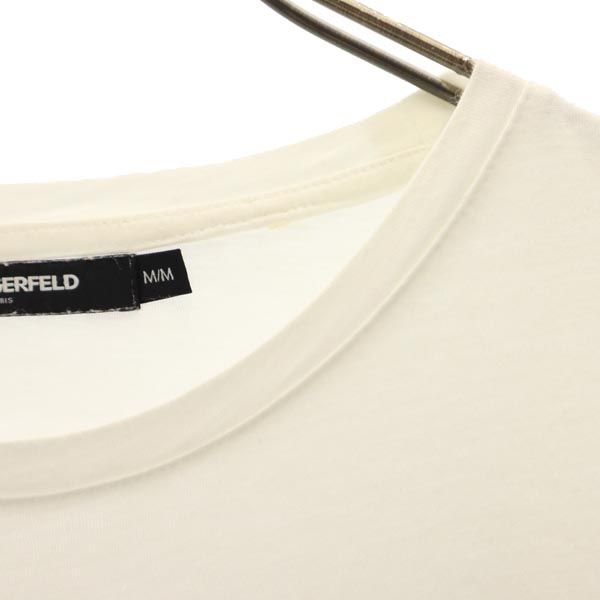 KARL LAGERFELD カールラガーフェルド 半袖 Tシャツ M ホワイト系 スパンコール メンズ