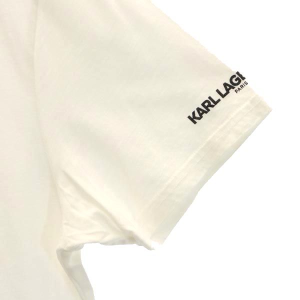 KARL LAGERFELD カールラガーフェルド 半袖 Tシャツ M ホワイト系 スパンコール メンズ