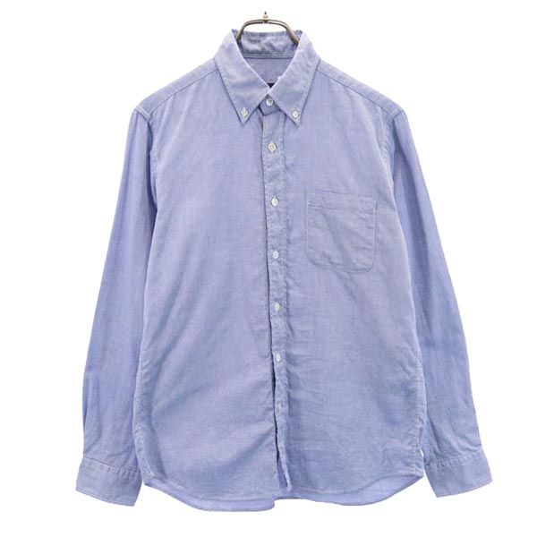 SOPHNET. ソフネット 日本製 長袖 ボタンダウンシャツ M 青 メンズ