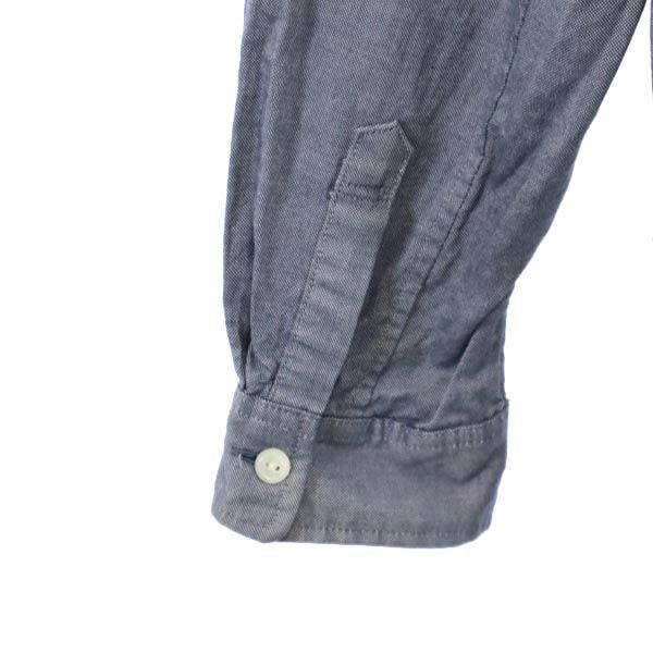 Name. ネーム 日本製 長袖 切替 シャツ 1 紺系 メンズ