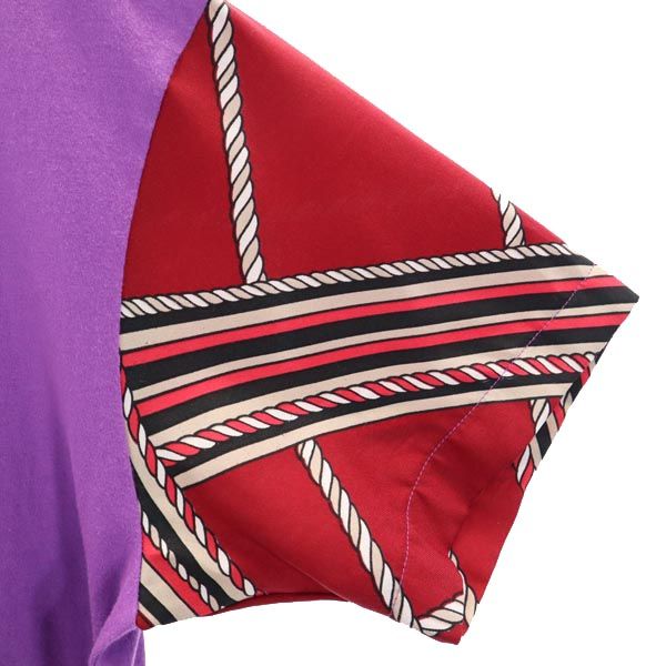 COMME des GARCONS HOMME PLUS コムデギャルソンオムプリュス 2011年 日本製 半袖 袖切替 Tシャツ パープル系 メンズ