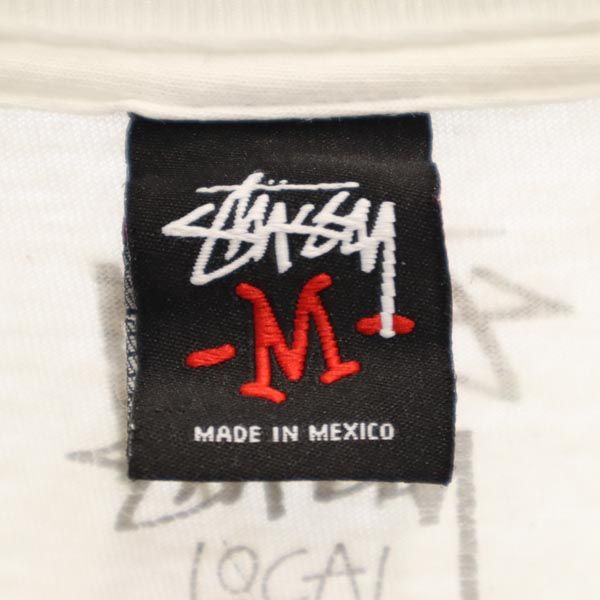 STUSSY ステューシー ロゴプリント 半袖 Tシャツ M ホワイト系 メンズ