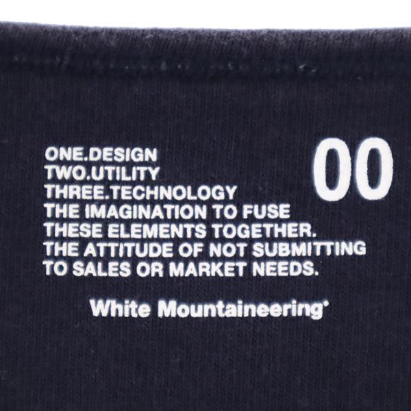 WHITE MOUNTAINEERING ホワイトマウンテニアリング ボーダー柄 長袖 Tシャツ 0 ネイビー×アイボリー ロンT レディース