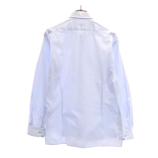 LANVIN en Bleu ランバンオンブルー 日本製 長袖 シャツ 50 ブルー系 メンズ