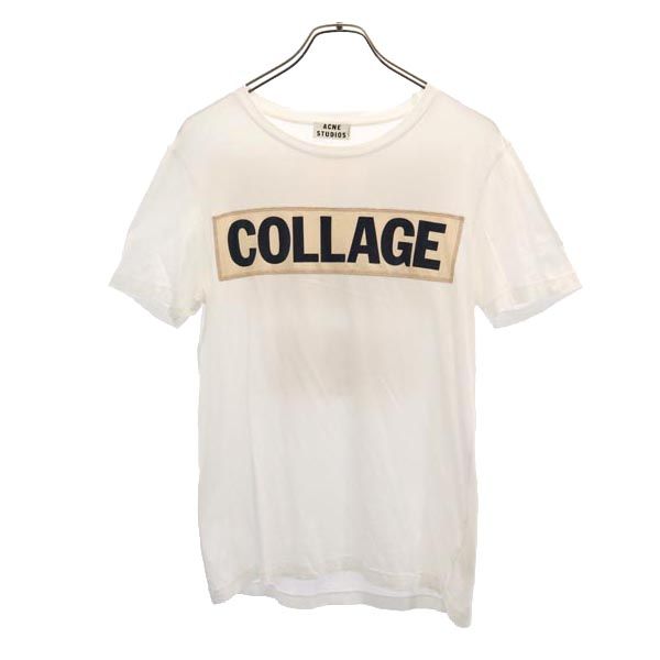 アクネストゥディオズ プリント 半袖 Tシャツ S ホワイト系 ACNE STUDIOS メンズ
