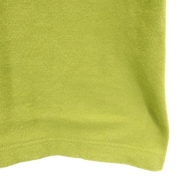 A BATHING APE アベイシングエイプ ベイビーマイロ 日本製 ベイビーマイロ 半袖 ポロシャツ XS 黄緑系 BABY MILO 鹿の子 レディース