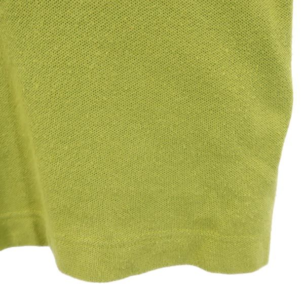 A BATHING APE アベイシングエイプ ベイビーマイロ 日本製 ベイビーマイロ 半袖 ポロシャツ XS 黄緑系 BABY MILO 鹿の子 レディース