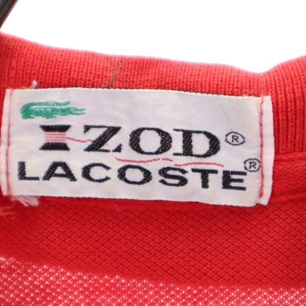 LACOSTE ラコステ 70s 糸巻タグ ヴィンテージ ワンポイント 半袖 ポロシャツ 赤 メンズ