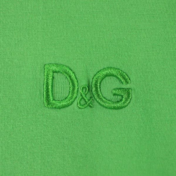 DOLCE&GABBANA ドルチェアンドガッバーナ 半袖 Vネック Tシャツ USAXS グリーン系 トリム メンズ