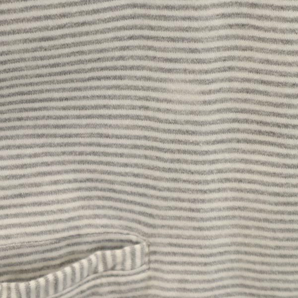 SASQUATCHfabrix. サスクワァッチファブリックス 日本製 ボーダー柄 半袖 ポロシャツ グレー系 レディース