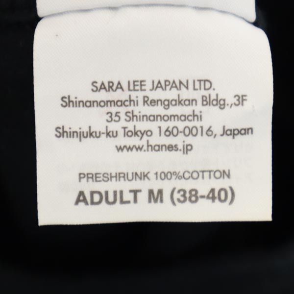 Hanes ヘインズ プリント 半袖 Tシャツ M ブラック系 メンズ