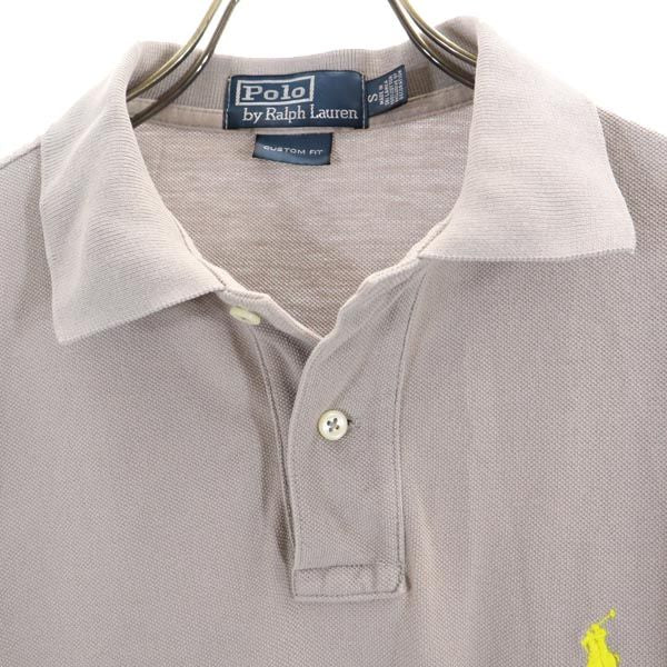 Polo by Ralph Lauren ポロバイラルフローレン 半袖 ポロシャツ S ライトグレー系 CUSTOM FIT 鹿の子 メンズ