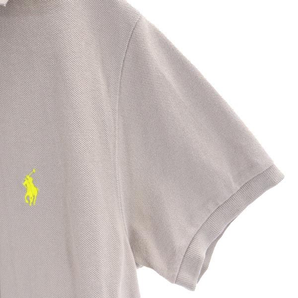 Polo by Ralph Lauren ポロバイラルフローレン 半袖 ポロシャツ S ライトグレー系 CUSTOM FIT 鹿の子 メンズ