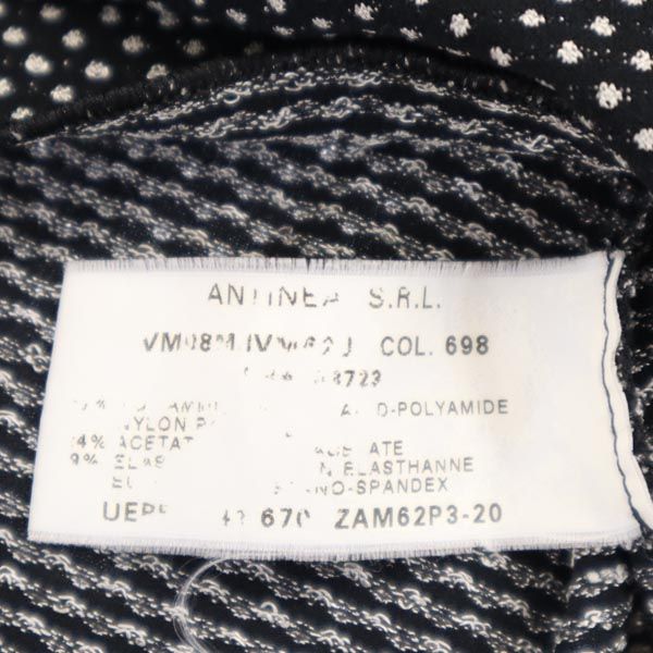ARMANI COLLEZIONI アルマーニコレッツォーニ ドット 半袖 Tシャツ 42 ブラック系 カットソー レディース