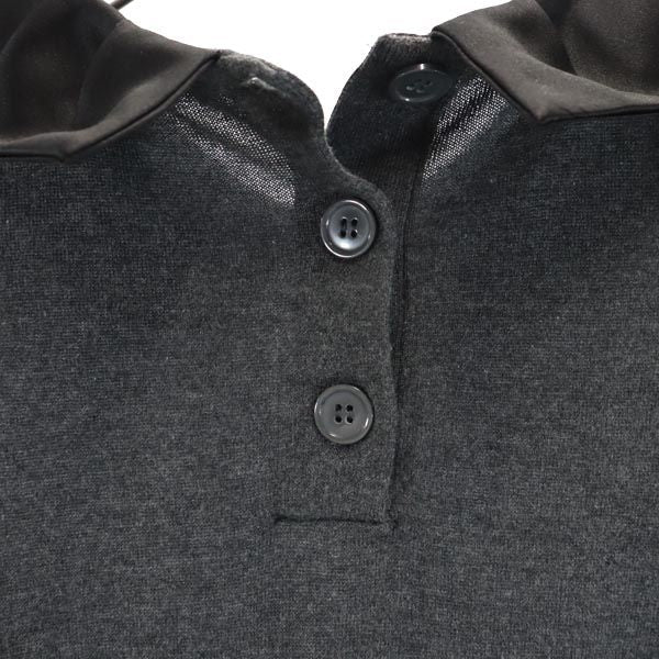 MARC BY MARC JACOBS マークバイマークジェイコブス シルクブレンド 半袖 ニット カットソー S グレー系 バックボタン レディース